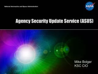 Agency Security Update Service (ASUS)