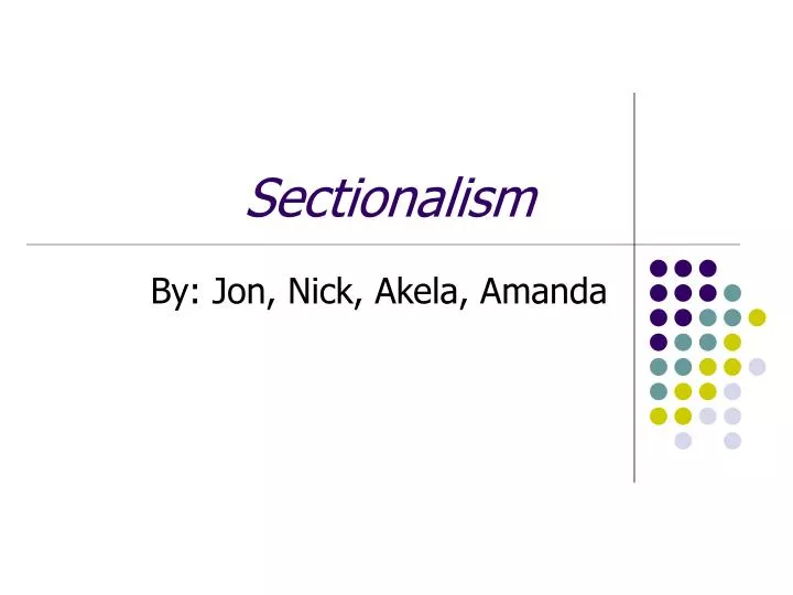 sectionalism