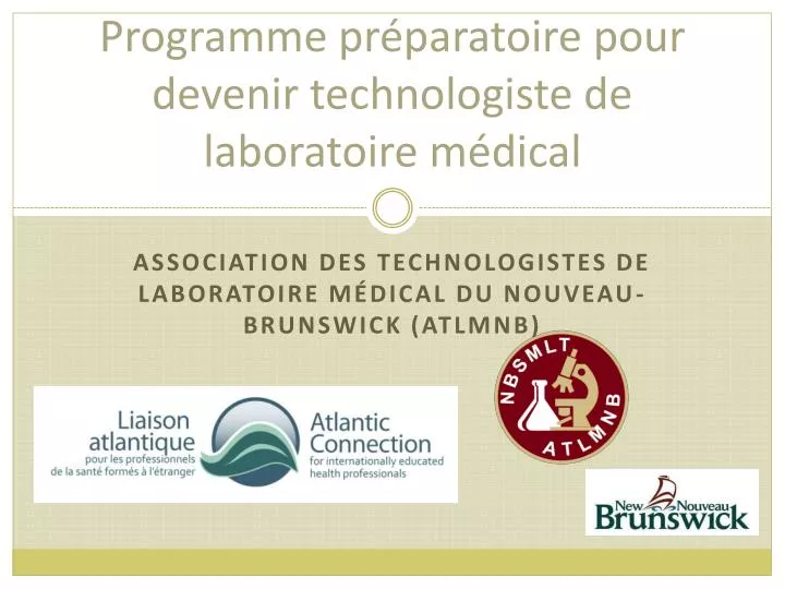 programme pr paratoire pour devenir technologiste de laboratoire m dical