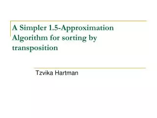 A Simpler 1.5-Approximation Algorithm for sorting by transposition