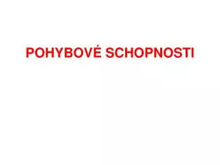pohybov schopnosti