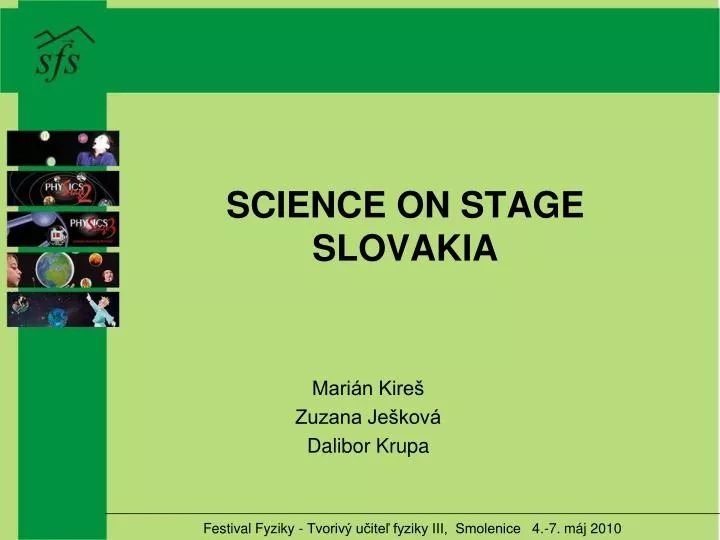 science on stage slovakia
