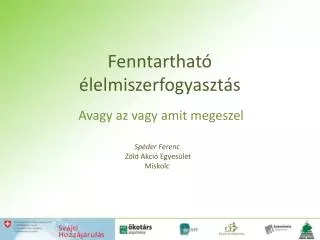 fenntarthat lelmiszerfogyaszt s