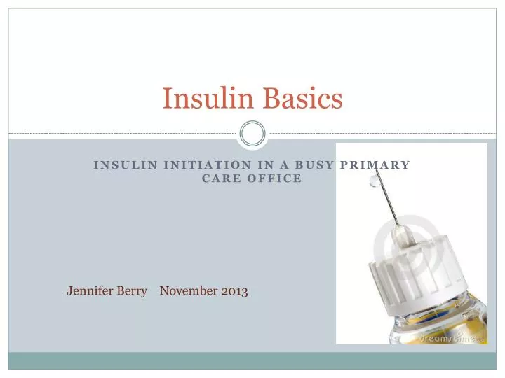 insulin basics