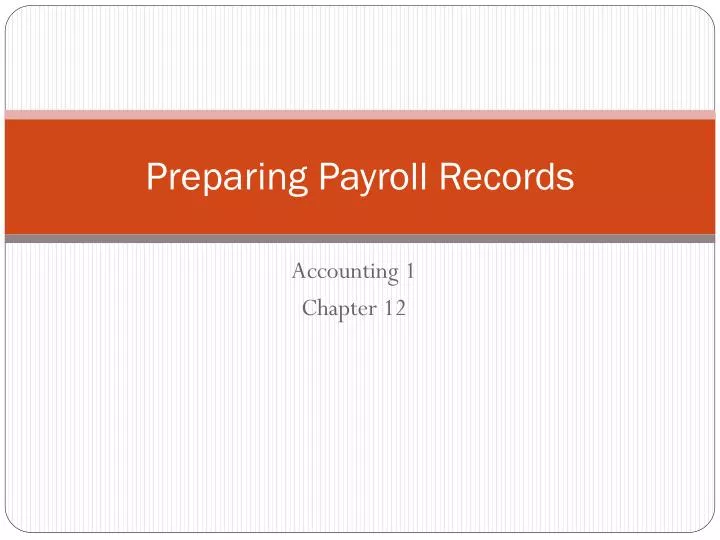 preparing payroll records