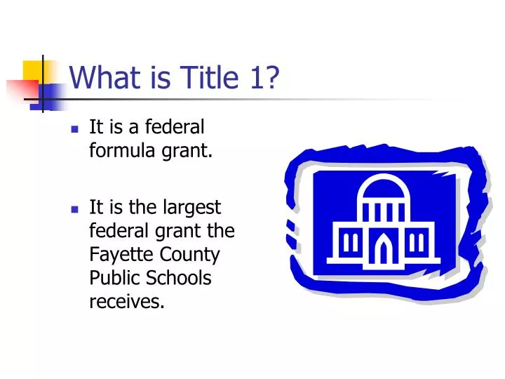 what is title 1