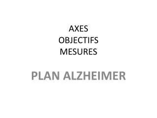 axes objectifs mesures