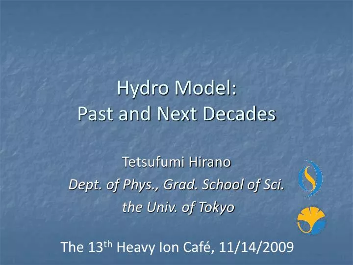 hydro model past and next decades