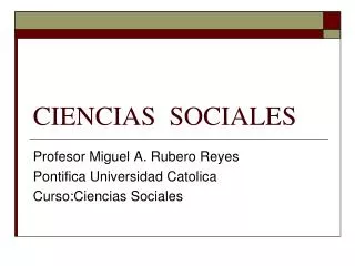 ciencias sociales