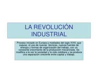 la revoluci n industrial