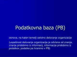 podatkovna baza pb