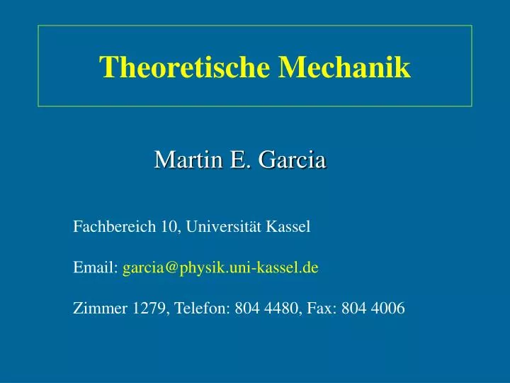theoretische mechanik