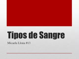 tipos de sangre