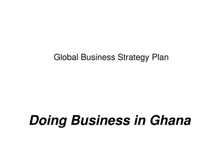 global business strategy plan