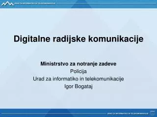 digitalne radijske komunikacije