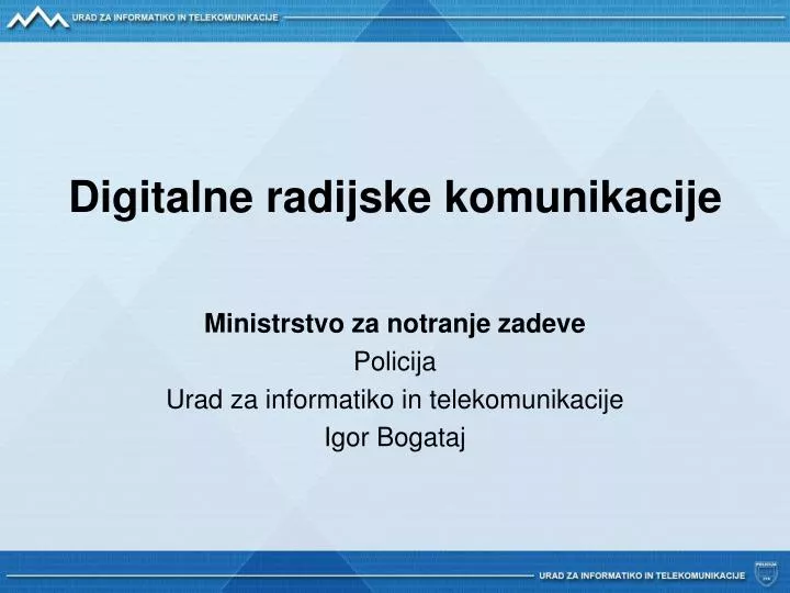 digitalne radijske komunikacije