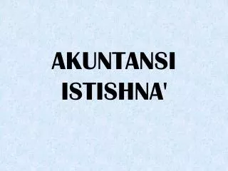 akuntansi istishna