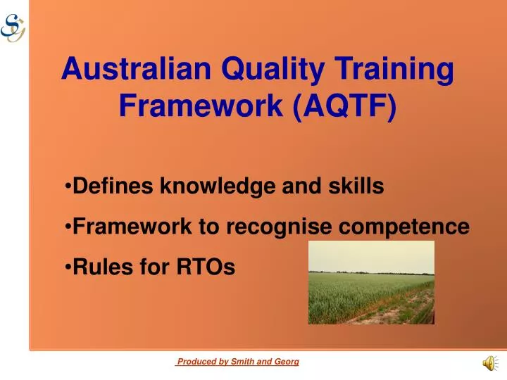 australian quality training framework aqtf