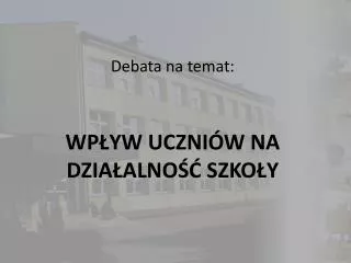 debata na temat