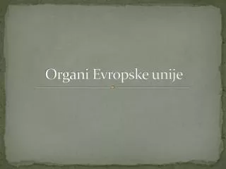 organi evropske unije