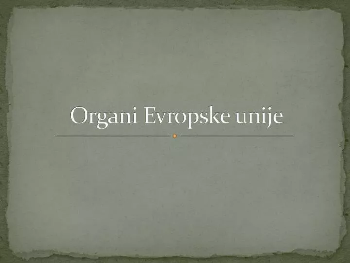 organi evropske unije