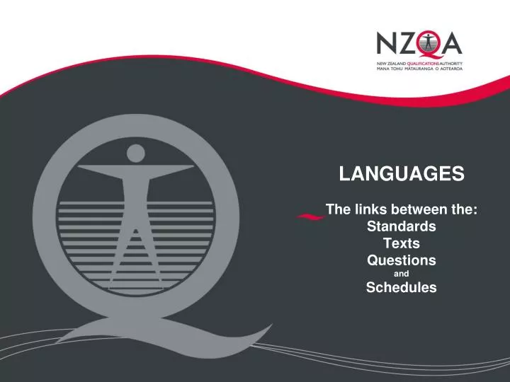 languages the links between the standards texts questions and schedules