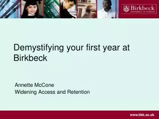 Demystifying your first year at Birkbeck