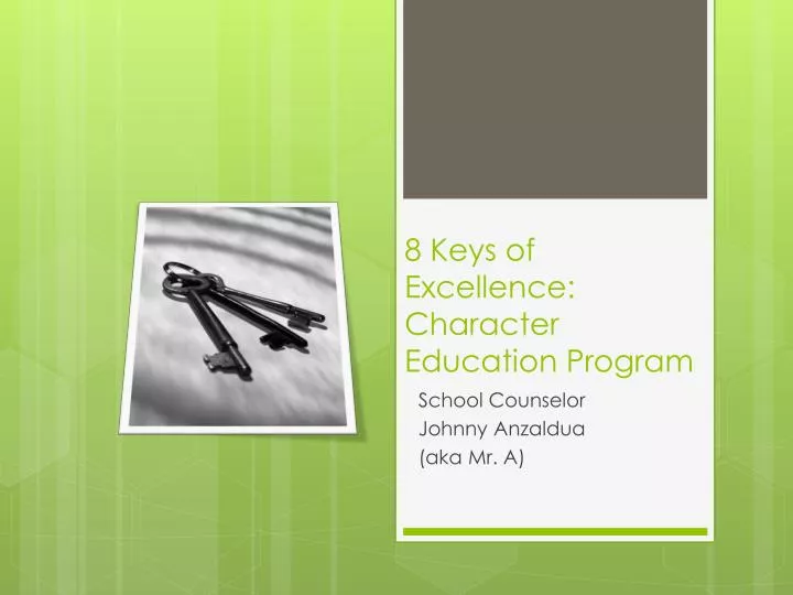 8 keys of excellence character education program