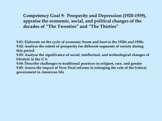 9.01: Elaborate on the cycle of economic boom and bust in the 1920s and 1930s