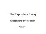 The Expository Essay
