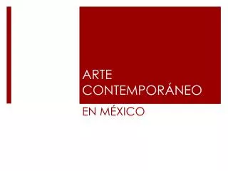 arte contempor neo