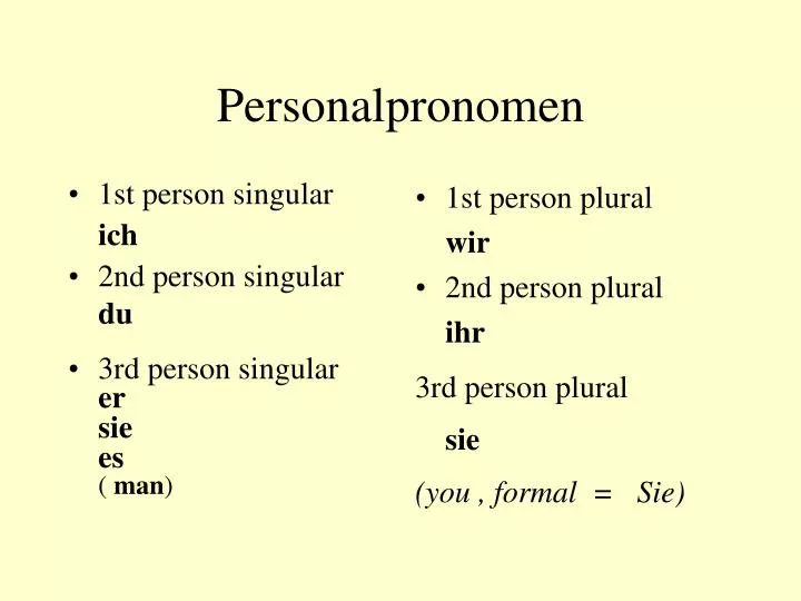 personalpronomen