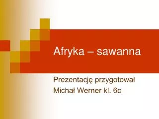afryka sawanna