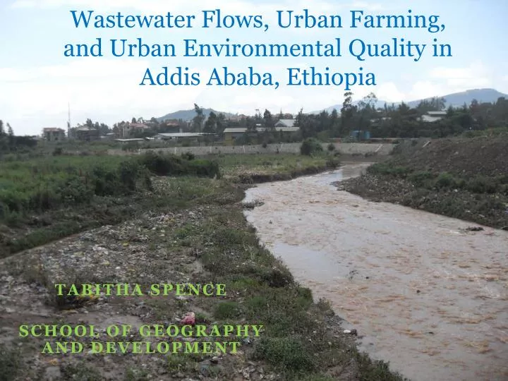 wastewater flows urban farming and urban environmental quality in addis ababa ethiopia