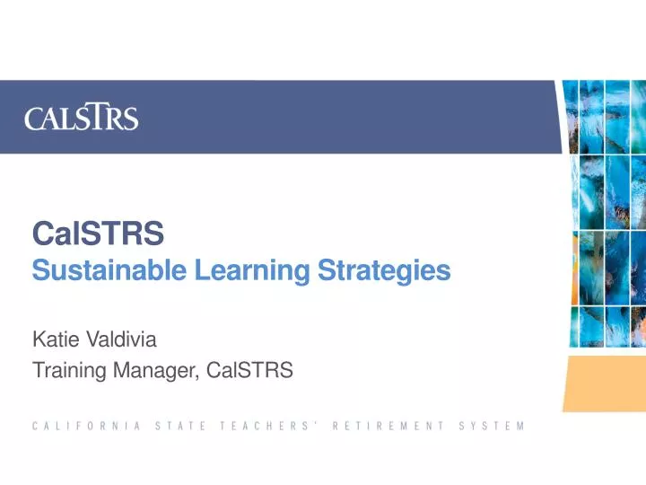calstrs sustainable learning strategies
