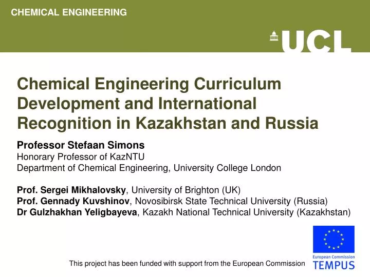chemical engineering curriculum development and international recognition in kazakhstan and russia