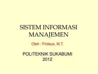 sistem informasi manajemen