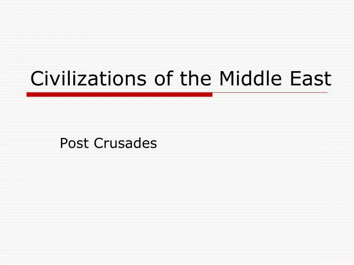 civilizations of the middle east