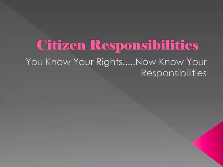citizen responsibilities