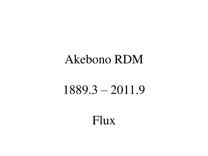 akebono rdm 1889 3 2011 9 flux