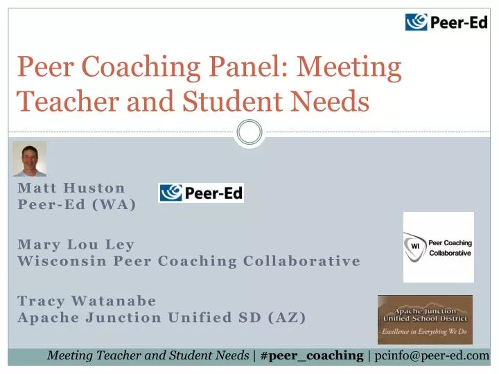 peer coaching panel meeting teacher and student needs