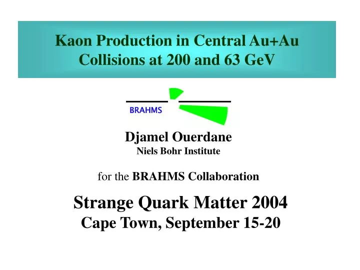 kaon production in central au au collisions at 200 and 63 gev