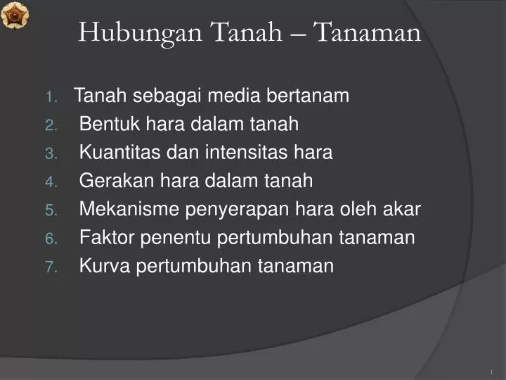 hubungan tanah tanaman