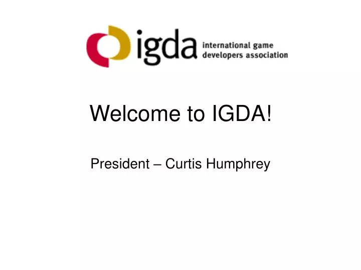 welcome to igda