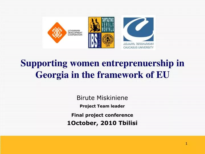 supporting women entreprenuership in georgia in the framework of eu