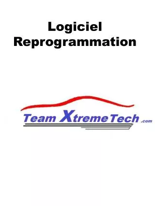 logiciel reprogrammation