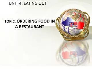 TOPIC: ORDERING FOOD IN A RESTAURANT