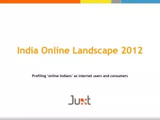 India Online Landscape 2012