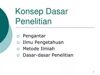 konsep dasar penelitian