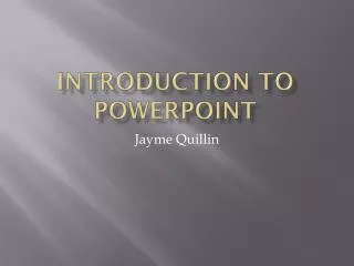 introduction to powerpoint
